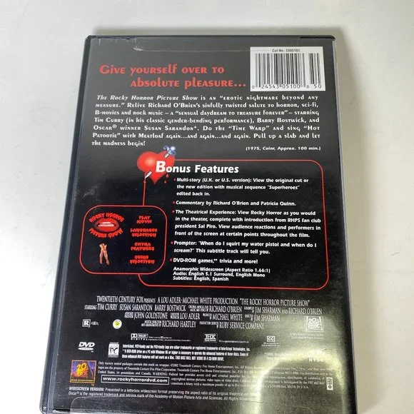 DVD Movie Rocky Horror Picture Show Transvestite Tim Curry Halloween 1972 Movie - Picture 3 of 4